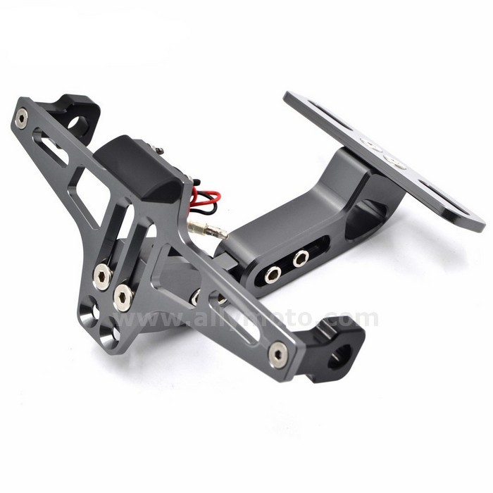 76 Universal Motorcycle Led Light Adjustable Multi-Angle Fender Eliminator License Plate Bracket Holder Tidy Tail Sport